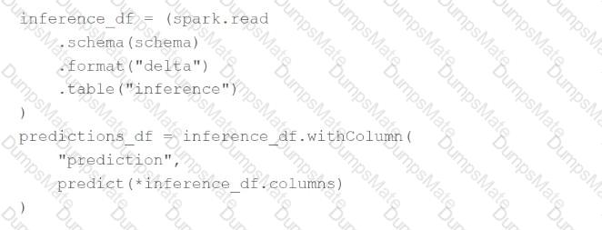 Databricks-Machine-Learning-Professional Question 12